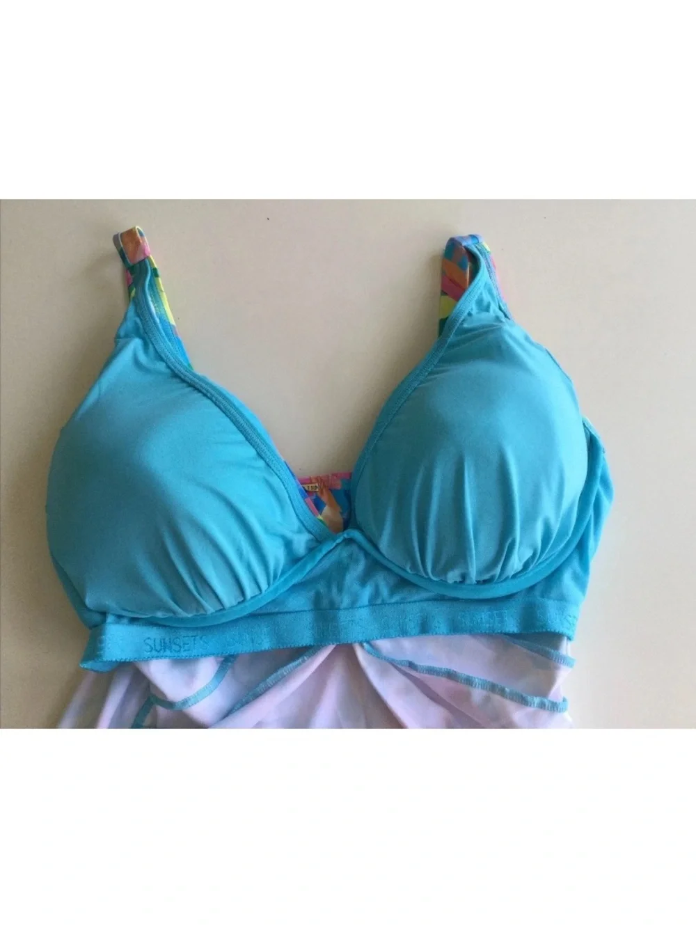 Sunsets Shoreline Petals Underwire Tankini Size 36E/34F/32G